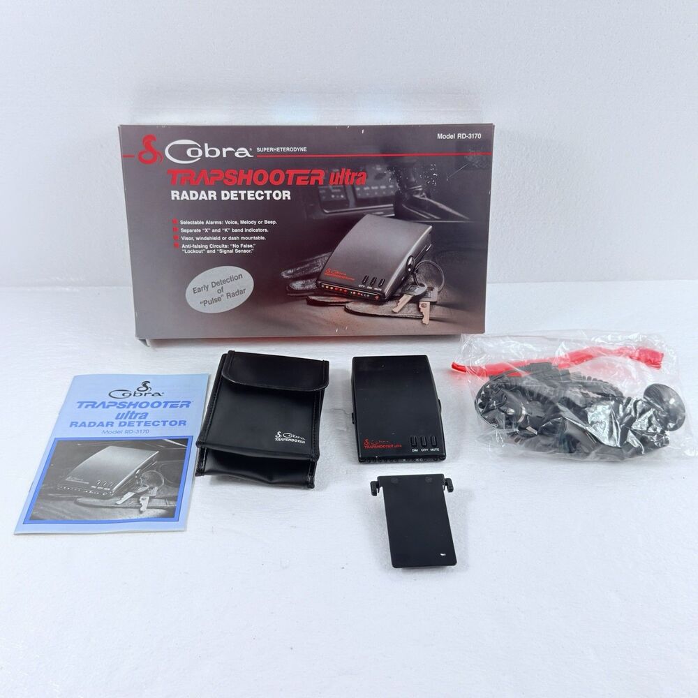 Vintage Cobra Trapshooter Ultra Radar Detector RD-3170 TESTED & WORKS